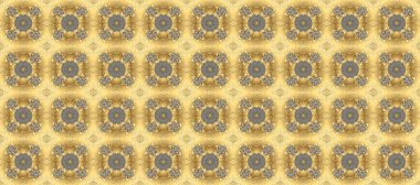 Kusursuz klasik altın desen. Altın rengi bej, sarı ve gri renkli altın elementler. Raster geleneksel oryantasyon süsü.