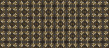 Antika altın tekrarlanabilir duvar kağıdı. Damask pürüzsüz yineleme kalıbı. Gri, kahverengi ve bej renklerde altın element. Barok tarzında altın çiçekli süs..