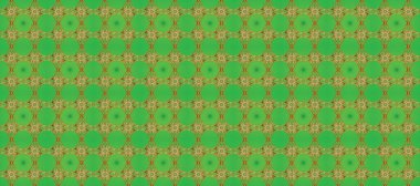 Barok tarzında altın çiçekli süs. Yeşil, kahverengi ve sarı renklerde altın bir element. Damask arkaplanı. Altın çiçekli, pürüzsüz desen.