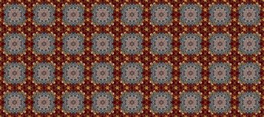 Kusursuz kraliyet lüksü, altın barok kumaş rengi. Altın antika ortaçağ dekoratifi, yapraklar ve altın desenli gri, kırmızı ve kahverengi renklerle derlenmemiş desenler..