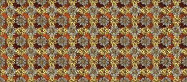 Soyut arkaplan. Oriental raster klasik kahverengi, sarı ve altın desenli.