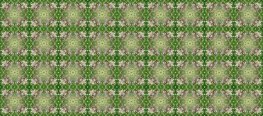 Raster altın desen. Doğu tarzı arabesk. Gri, yeşil ve altın elementli nötr renkler. Raster illüstrasyonu. Kusursuz altın desenli bukleler..