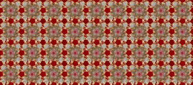 Süslü dekorasyon. Kahverengi, bej ve kırmızı renklerde altın desenli altın elementler. Raster klasik barok çiçeksiz altın desenli. Lüks, kraliyet ve Viktorya dönemi konsepti.