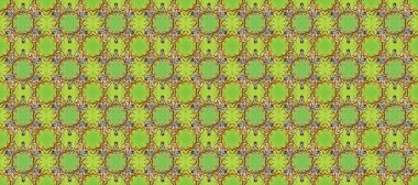 Antika altın tekrarlanabilir duvar kağıdı. Altın element yeşil, kahverengi ve sarı renklerde. Barok tarzında altın çiçek süsü. Damask arkaplanı tekrarlayan kusursuz desen.