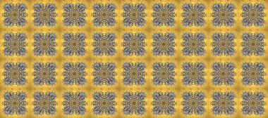 Altın desenli gri, kahverengi ve sarı renklerde altın elementler. Süslü raster dekorasyonu. Barok tarzında duvar kağıdı tasarımı için kusursuz damaske deseni arkaplanı.