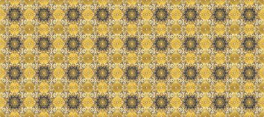 Klasik klasik klasik arka plan. Altın desenli sarı, bej ve kahverengi, altın elementli. Geleneksel oryantasyon süsü. Kusursuz klasik raster altın desenli.