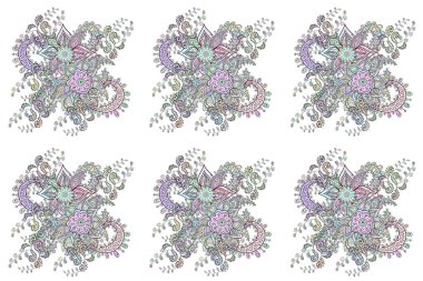 Tekstil ya da kitap kapakları, imalat, duvar kağıtları, baskı, hediye paketi ve yapıştırma kitabı için çiçeksiz arka plan. Küçük ölçekli çiçeklerdeki basit sevimli desen.