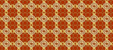 Sarı, kahverengi ve turuncu renklerde altın tekrarlayan elementlerle soyut arkaplan. Kusursuz oryantal klasik altın desen.