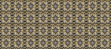 2019 Noel 'i, kar tanesi, yeni yıl. Kahverengi, bej ve gri renklerde altın elementlerle klasik, pürüzsüz desen.