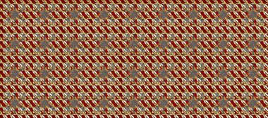 Şık bir grafik desen. Kahverengi, kırmızı ve bej renklerde altın elementler. Kusursuz raster arka plan. Çiçek deseni. Duvar kâğıdı barok, İspanyol kumaşı.