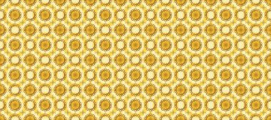 Antika altın tekrarlanabilir duvar kağıdı. Damask arkaplanı tekerrür ediyor. Barok tarzında altın çiçek süsü. Sarı, kahverengi ve bej renklerde altın element.