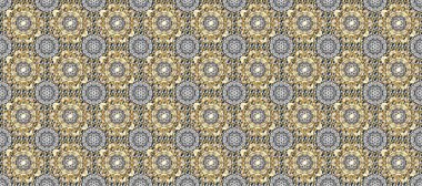 Kusursuz desenli altın elementler. Altın şablon. Kart, duvar kağıdı, ambalaj ve tekstil için klasik tasarım. Siyah, beyaz ve kahverengi renklerin kraliyet retro 'su. Klasik çiçek dokusu. Raster illüstrasyonu.