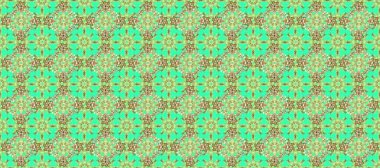 Barok tarzında kusursuz. Sarı ve yeşil renklerdeki desenler. Klasik bir tarz. Tekstil ve hatıra defteri için güzel bir desen. Rococo tarzında zarif, zarif bir süs. Raster illüstrasyonu.