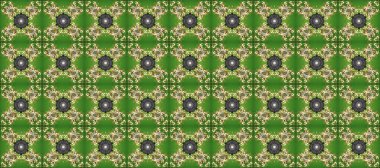 Barok tarzında kusursuz bir doğulu süsü. Raster oryantal süs. Geleneksel klasik altın desen. Altın desenli yeşil, nötr ve gri renkler altın elementlerle.