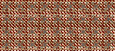 Şık bir grafik desen. Kahverengi, kırmızı ve bej renklerde altın elementler. Kusursuz raster arka plan. Çiçek deseni. Duvar kâğıdı barok, İspanyol kumaşı.