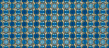 Barok tarzında kusursuz bir doğulu süsü. Raster geleneksel altın pürüzsüz desen mavi, gri ve kahverengi renkler.