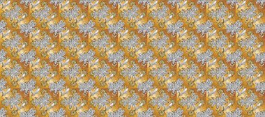 Klasik klasik klasik arka plan. Geleneksel oryantasyon süsü. Klasik raster, beyaz, sarı ve altın desenli..