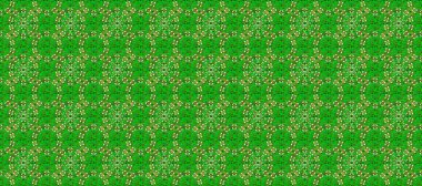 Raster Golden Mehndi kusursuz desen. Yeşil ve kahverengi renkte desen. Kına dövmeli süs çiçekleri, altın çıkartmalar, mehndi ve yoga tasarımı, kartlar ve parmak izleri..