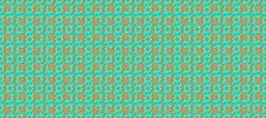 Kusursuz kraliyet lüksü, altın barok kumaş rengi. Altın antika ortaçağ dekoratifi, yeşil, mavi ve nötr renklerde altın desenli süslemeler..