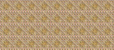 Altın antika ortaçağ dekoratifi, yapraklar ve bej, kahverengi ve nötr renklerde altın desenli süslemeleri olan pürüzsüz bir desen. Kusursuz kraliyet lüksü, altın barok kumaş rengi..