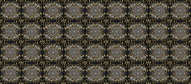 Paisleys zarif çiçek desenli arkaplan duvar kâğıdı çizimi. Klasik stil, güzel, üç boyutlu sanat eseri. Altın ve gri, siyah ve kahverengi desenli çiçek yaprakları ve süslemeleri var..