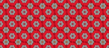 Kabile, Boho, Bohem tarzı, flaş dövme için. Raster renkli Mandala. Süslü davetiye kartı Beyaz, siyah ve kırmızı renklerde Vintage dekoratif elementler.