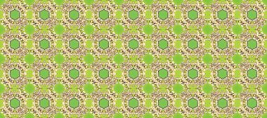 Tarafsız, yeşil ve bej renklerde, altın ve soyut desenler. Raster illüstrasyonu. Süsleme.