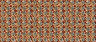 Raster illüstrasyonu. Kahverengi, gri ve bej renklerde altın elementlerle klasik, pürüzsüz desen.