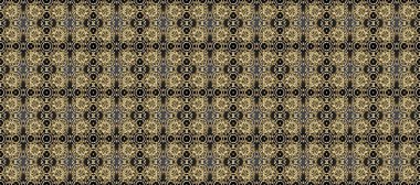 Altın şablon. Klasik çiçek dokusu. Raster illüstrasyonu. Kusursuz desenli altın elementler. Bej, kahverengi ve gri renklerde kraliyet retro 'su. Kart, duvar kağıdı, ambalaj, tekstil için klasik tasarım.