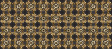 Raster altın desen. Doğulu stili altın desenleri gri, kahverengi ve bej renklerinde altın elementlerle donatır. Kusursuz kıvırcık saçlar..