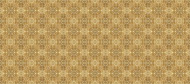 Çiçek desenli altın metal. Kusursuz altın desen. Bej, kahverengi ve altın elementli nötr renkler. Raster altın çiçek süsü brokar kumaş ve cam desenli..