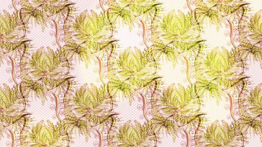 Küçük renkli çiçekler. Küçük çiçekte güzel bir desen. Tarafsız, bej ve sarı çiçekli bahar çiçekleri. Motley illüstrasyonu. Moda baskıları için zarif bir şablon.