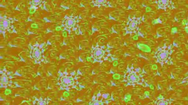 Renkli unsurlarla hareketli arka plan görüntüleri. Çiçekler. Eski model. Bayrak tarzı. Video kaydı. Şablon. Döngü. Kusursuz..