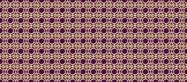 Altın elementli mor, bej ve kahverengi renkler. Çiçek desenli altın metal. Raster altın çiçek süsü brokar kumaş ve cam desenli. Kusursuz altın desen.