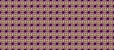 Altın elementli mor, bej ve kahverengi renkler. Çiçek desenli altın metal. Raster altın çiçek süsü brokar kumaş ve cam desenli. Kusursuz altın desen.