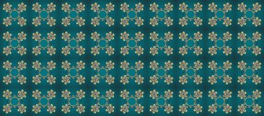 Klasik klasik klasik arka plan. Mavi, yeşil ve gri renklerde altın elementlerle kusursuz desen. Geleneksel oryantasyon süsü. Kusursuz klasik raster altın desenli. Raster illüstrasyonu.