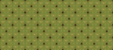 Raster geometrik arka plan. Altın rengi, kusursuz çizim. Yeşil, nötr ve kahverengi renklerde altın çiçekli altın desenler. Senin tasarımın için, duvar kağıdı..