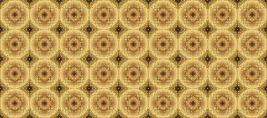 Paisleys elegant floral raster seamless pattern background wallpaper illustration with vintage stylish beautiful modern 3d line art gold and brown, yellow and beige paisley flowers leaves, ornaments.