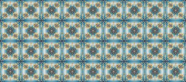 Kusursuz soyut bir arkaplan. Oriental raster klasik gri, nötr, mavi ve altın desenli. Raster illüstrasyonu.