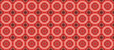 Barok tarzında kusursuz bir doğulu süsü. Kırmızı, pembe ve bej renklerde altın elementlerle geleneksel altın sarısı desen.