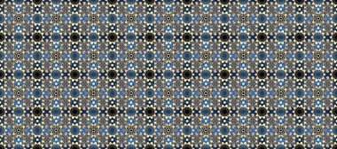 Kusursuz soyut bir arkaplan. Oriental raster klasik mavi, gri, bej ve altın desenli. Raster illüstrasyonu.