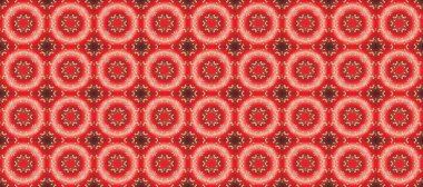 Barok tarzında kusursuz bir doğulu süsü. Kırmızı, pembe ve bej renklerde altın elementlerle geleneksel altın sarısı desen.