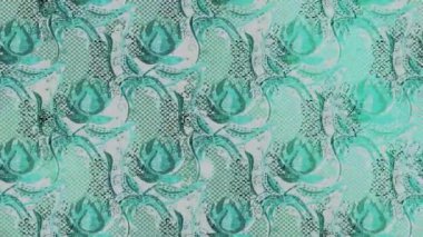 Renkli unsurlarla hareketli arka plan görüntüleri. Çiçekler. Eski model. Bayrak tarzı. Video kaydı. Şablon. Döngü. Kusursuz..