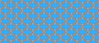 Hediye ambalaj kağıdı, tebrik kartları, posterler ve pankart tasarımı. Raster düz çiçekleri pürüzsüz desen. Çiçekler mavi, gri ve nötr renklerde.