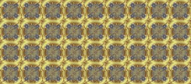 Raster illüstrasyonu. Doğum günü kartı, davetiye ya da afiş için iyidir. Dekoratif simetri arabesk. Tarafsız, gri ve kahverengi renklerde altın. Kusursuz ortaçağ çiçek desenleri..