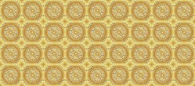 Renkli mandala deseni, Arapça arka plan. Sarı, bej ve nötr renklerde klasik dekoratif süs. Etnik doku. Raster East, Islam, Indian, motif, canlanma girdabı. Doğu, simetri danteli.