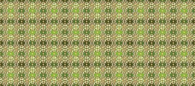 Yeşil, nötr ve bej renklerinde, altın elementli, pürüzsüz desenler. Şam tasarım için kusursuz desen.