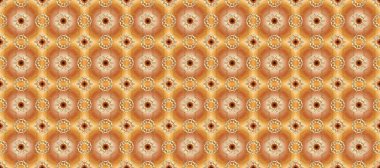 Turuncu, bej, kahverengi ve altın elementli altın rengi kusursuz desen. Kusursuz damaske klasik altın desen. Raster illüstrasyonu. Tekrarlayan ögelerle soyut arkaplan Raster.