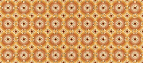 Turuncu, bej, kahverengi ve altın elementli altın rengi kusursuz desen. Kusursuz damaske klasik altın desen. Raster illüstrasyonu. Tekrarlayan ögelerle soyut arkaplan Raster.