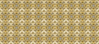 El yapımı dekoratif çerçeve, albüm kapağı, tebrik kartı, klasik Art deco tarzı. Altın karalama fantezi yapraklarından Raster soyut çiçek çelengi ve kahverengi, nötr ve bej renkli bir çiçek.